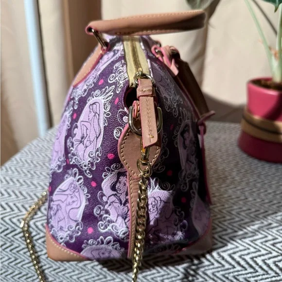 Dooney & Bourke Disney Princess Half Marathon 2015 Satchel Purple Sketch - Picture 5 of 16